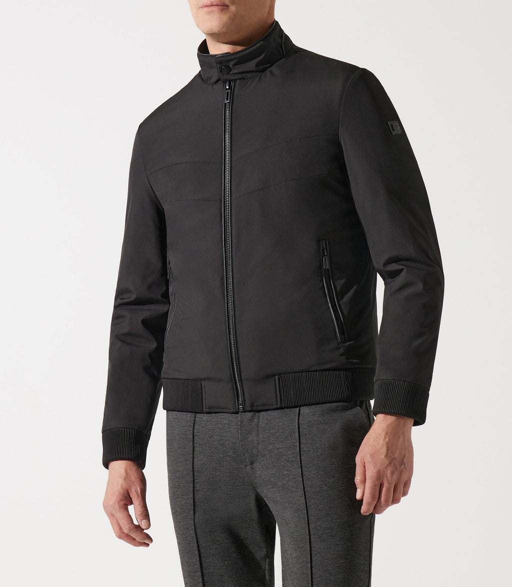 Blouson col montant matelassé noir MACAO - IZAC