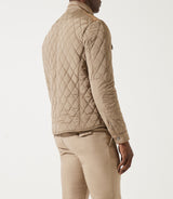 Blouson surchemise à col montant matelasse taupe MACEOBT - IZAC