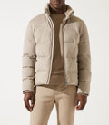 Doudoune col montant matelassé beige MADRID - IZAC