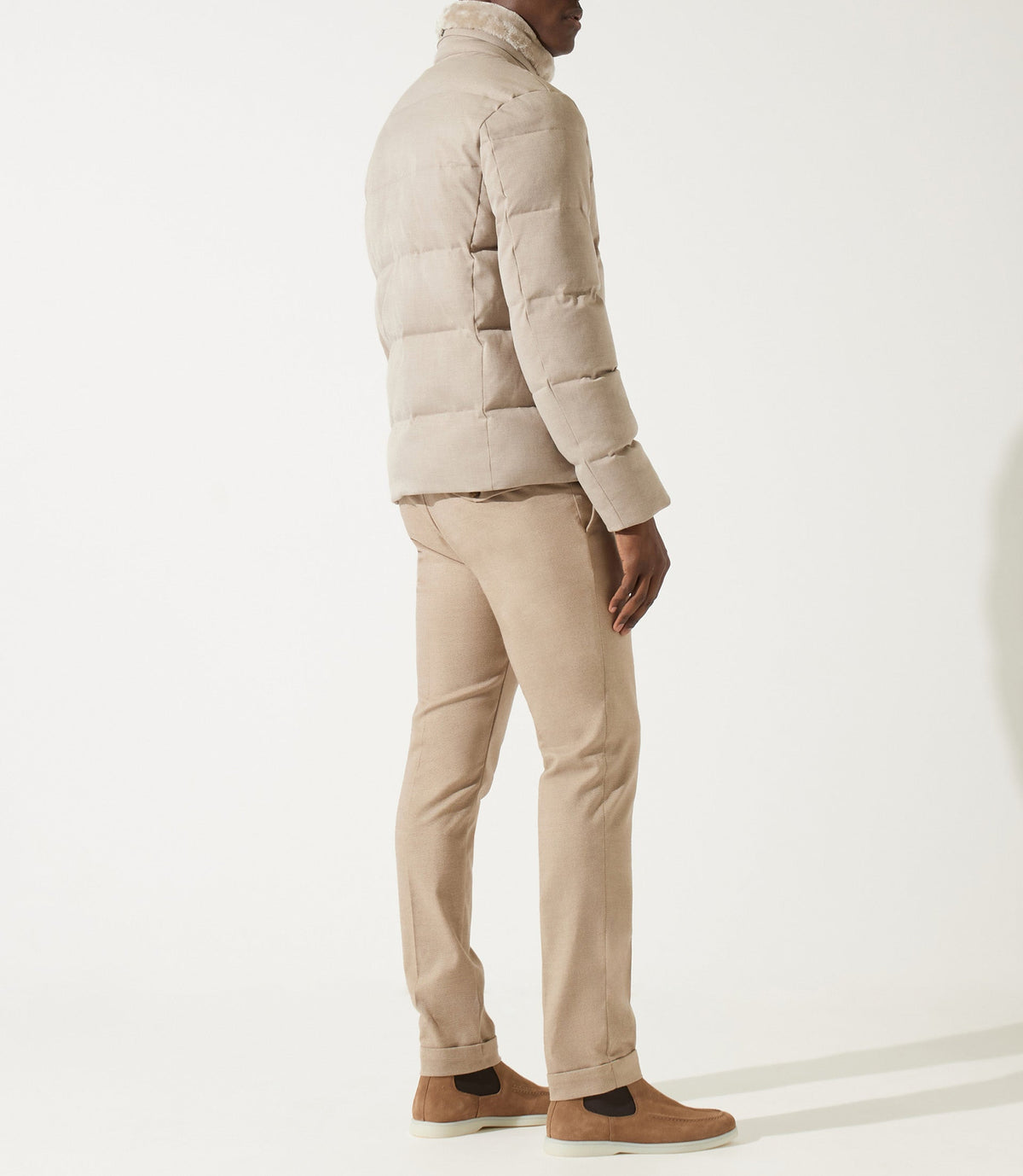 Doudoune col montant matelassé beige MADRID - IZAC