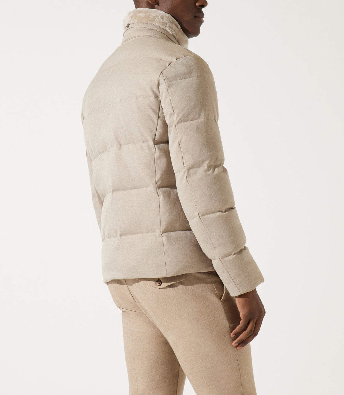 Doudoune col montant matelassé beige MADRID - IZAC