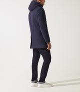 Parka longue à capuche marine MANCHESTER - IZAC