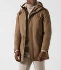 Parka longue à capuche taupe MANCHESTER - IZAC