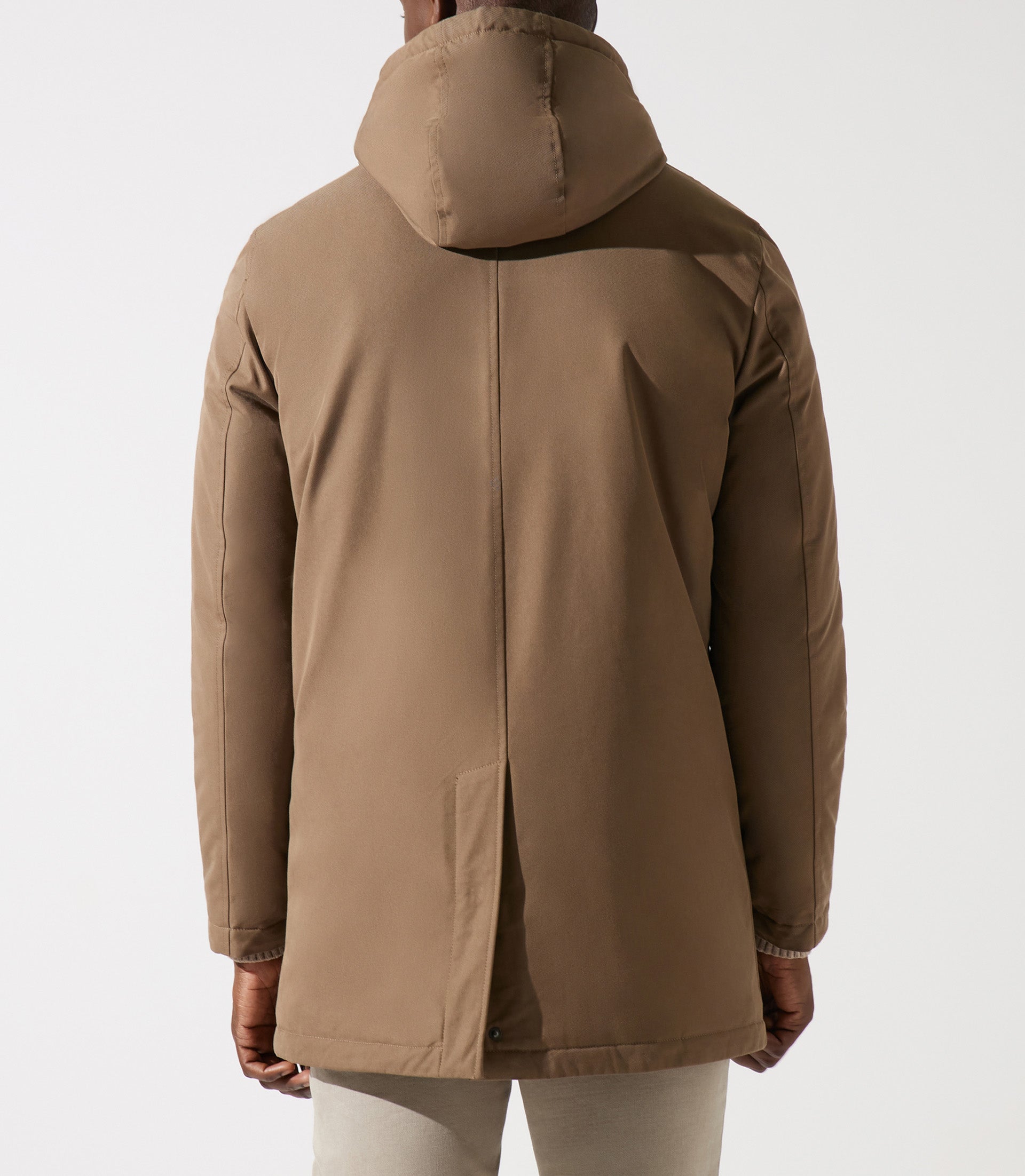 Parka longue à capuche taupe MANCHESTER - IZAC