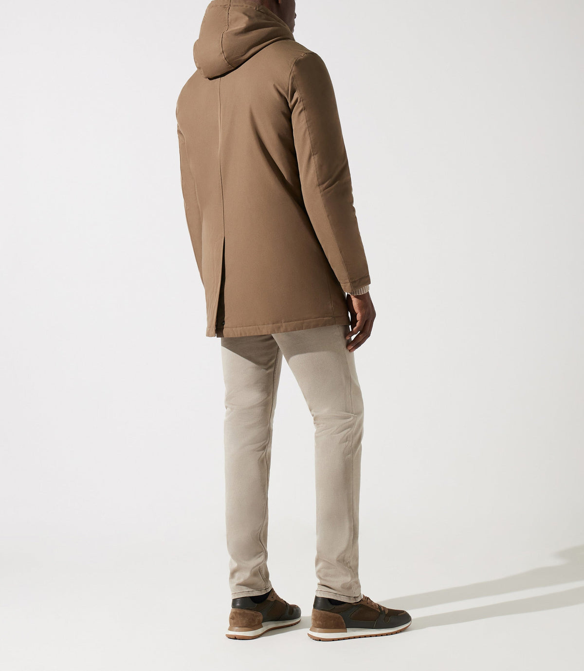Parka longue à capuche taupe MANCHESTER - IZAC