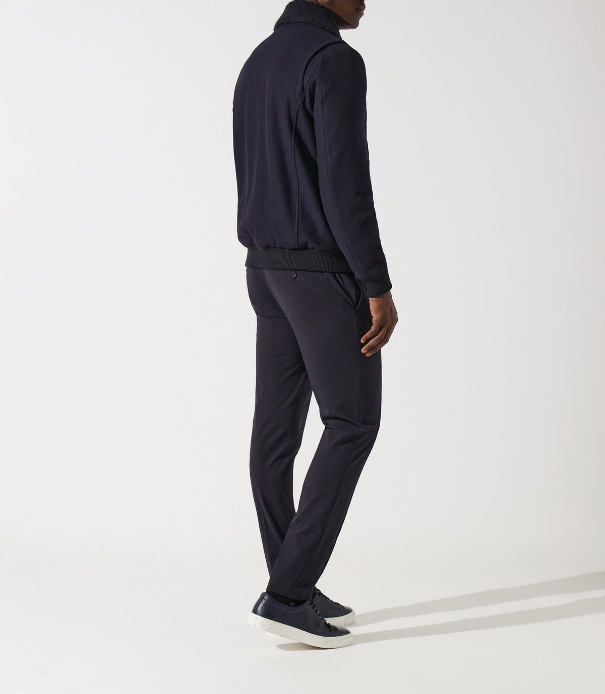 Blouson en laine col sherpa marine MATHIAS - IZAC