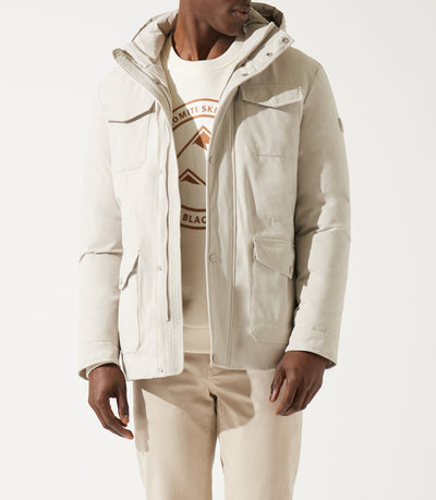 Parka longue 4 poches écru MIRAN - IZAC