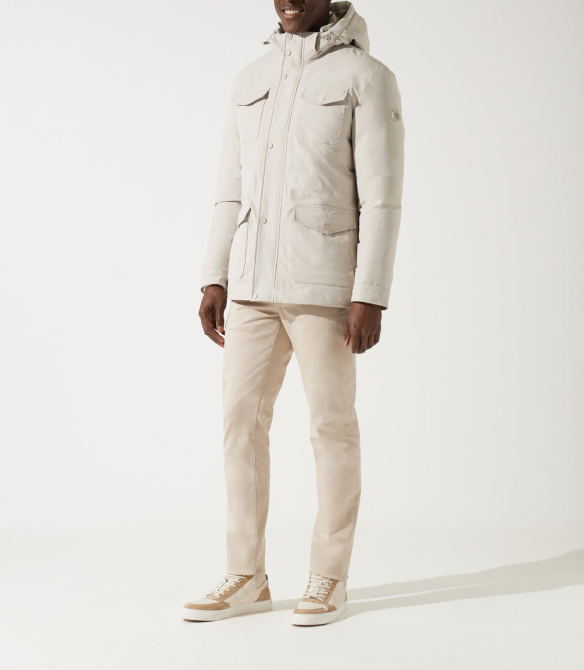 Parka longue 4 poches écru MIRAN - IZAC