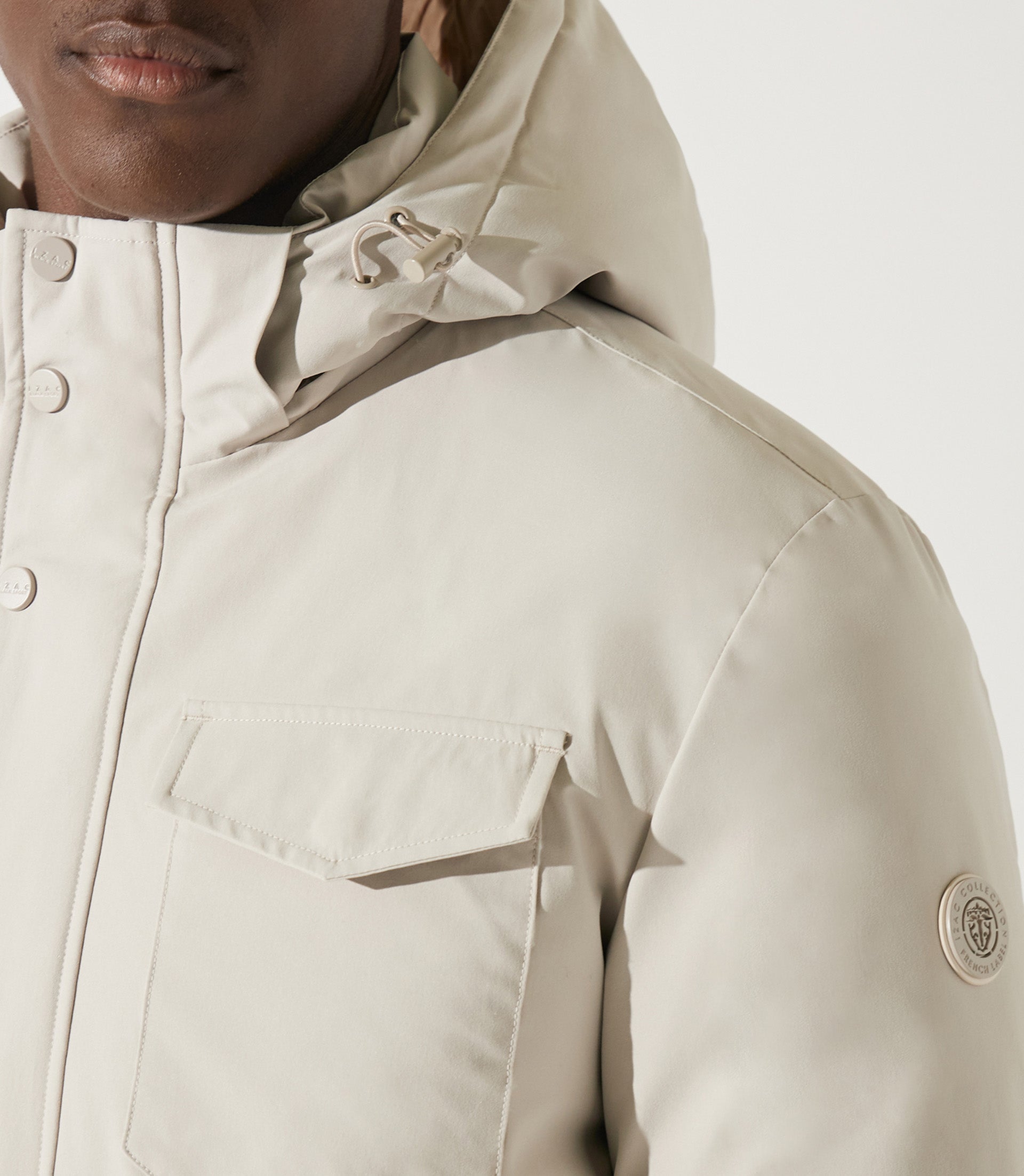 Parka longue 4 poches écru MIRAN - IZAC