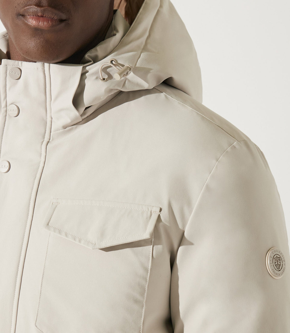 Parka longue 4 poches écru MIRAN - IZAC
