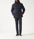 Parka longue 4 poches marine MIRAN - IZAC