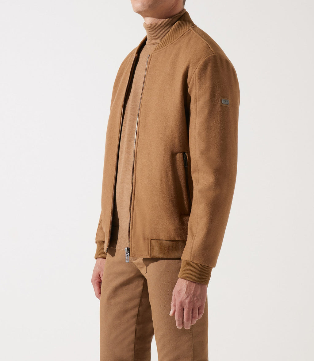Blouson en laine teddy camel MOSCOU - IZAC