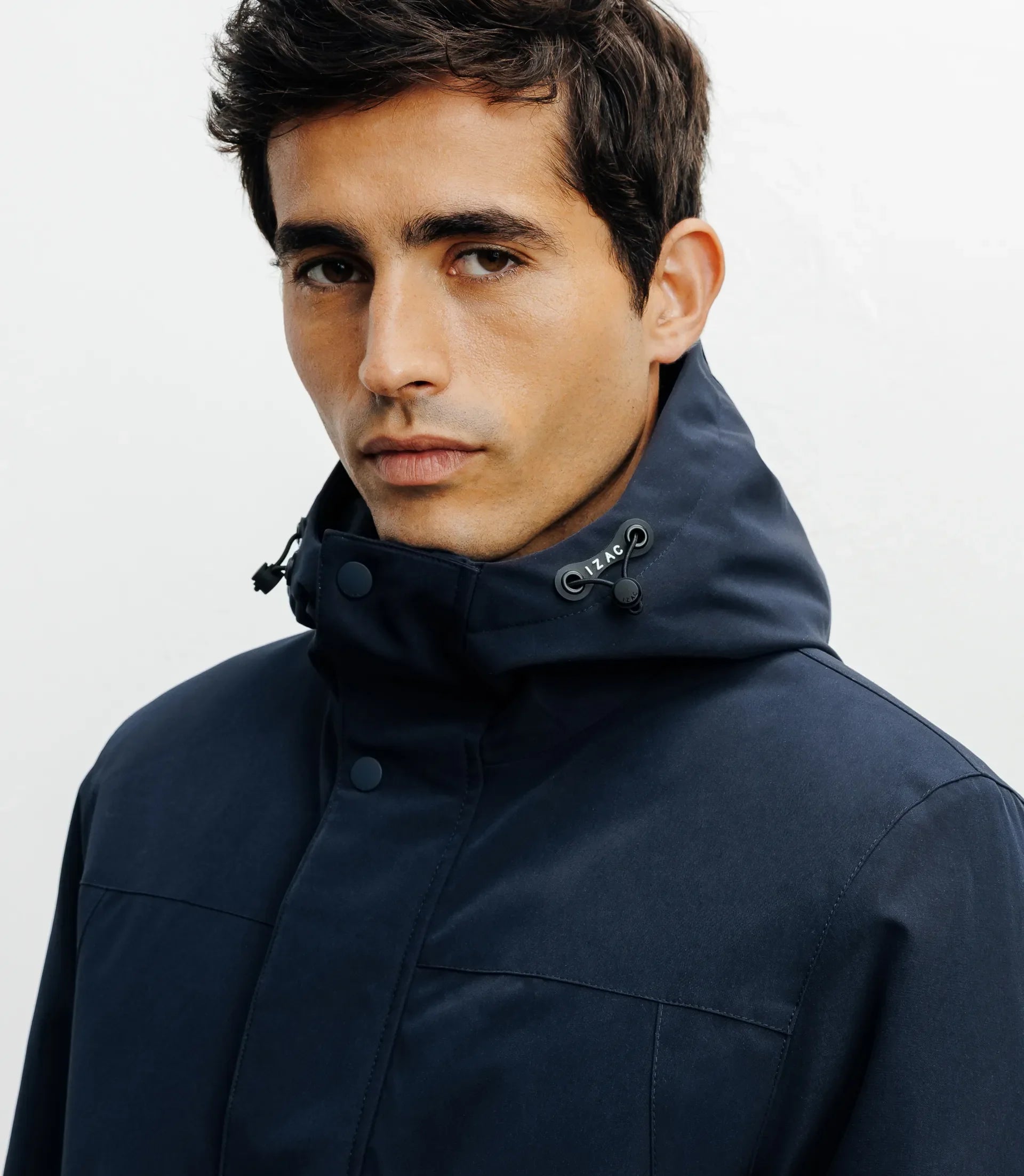 Parka à capuche marine