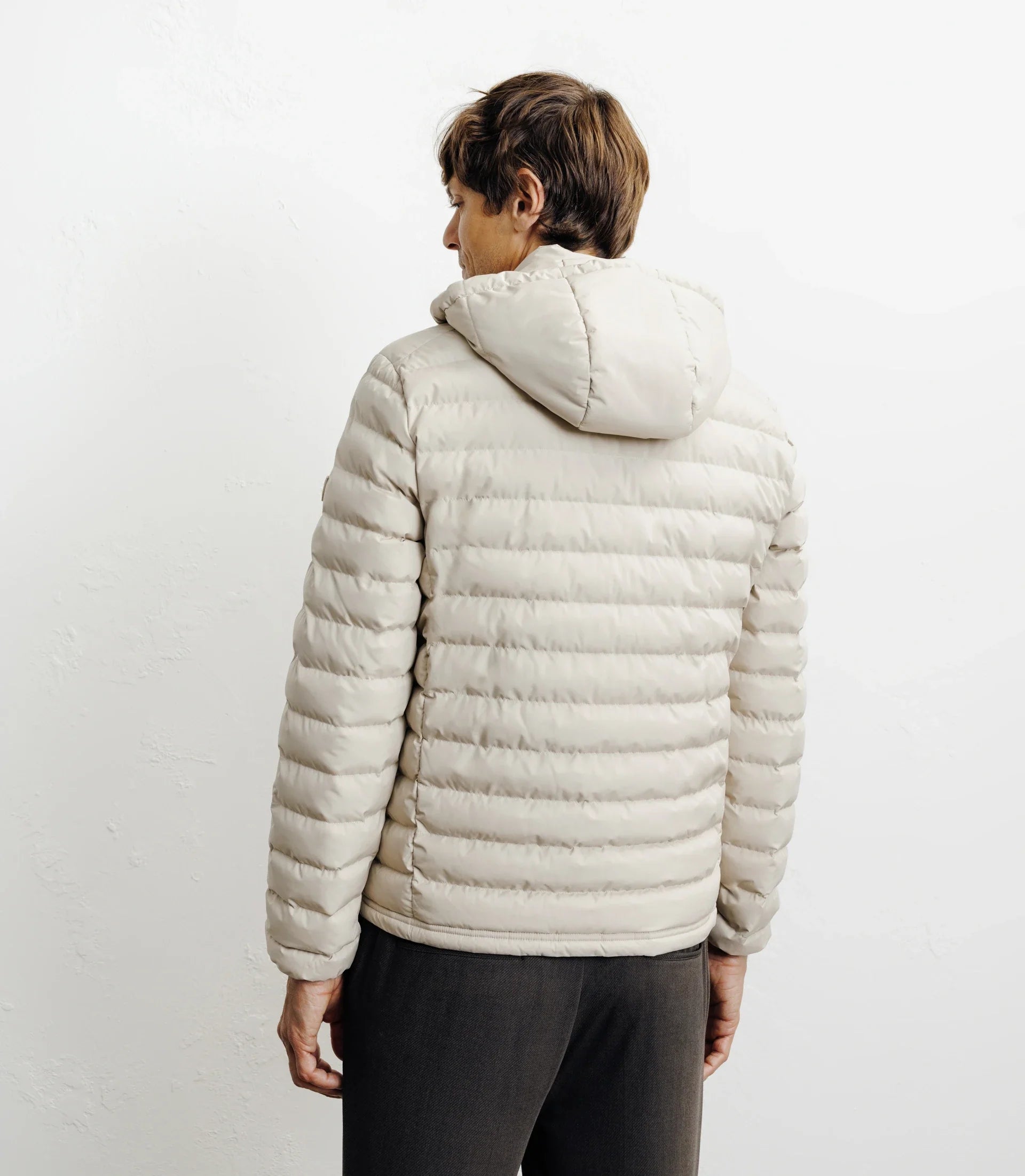Doudoune avec capuche amovible beige