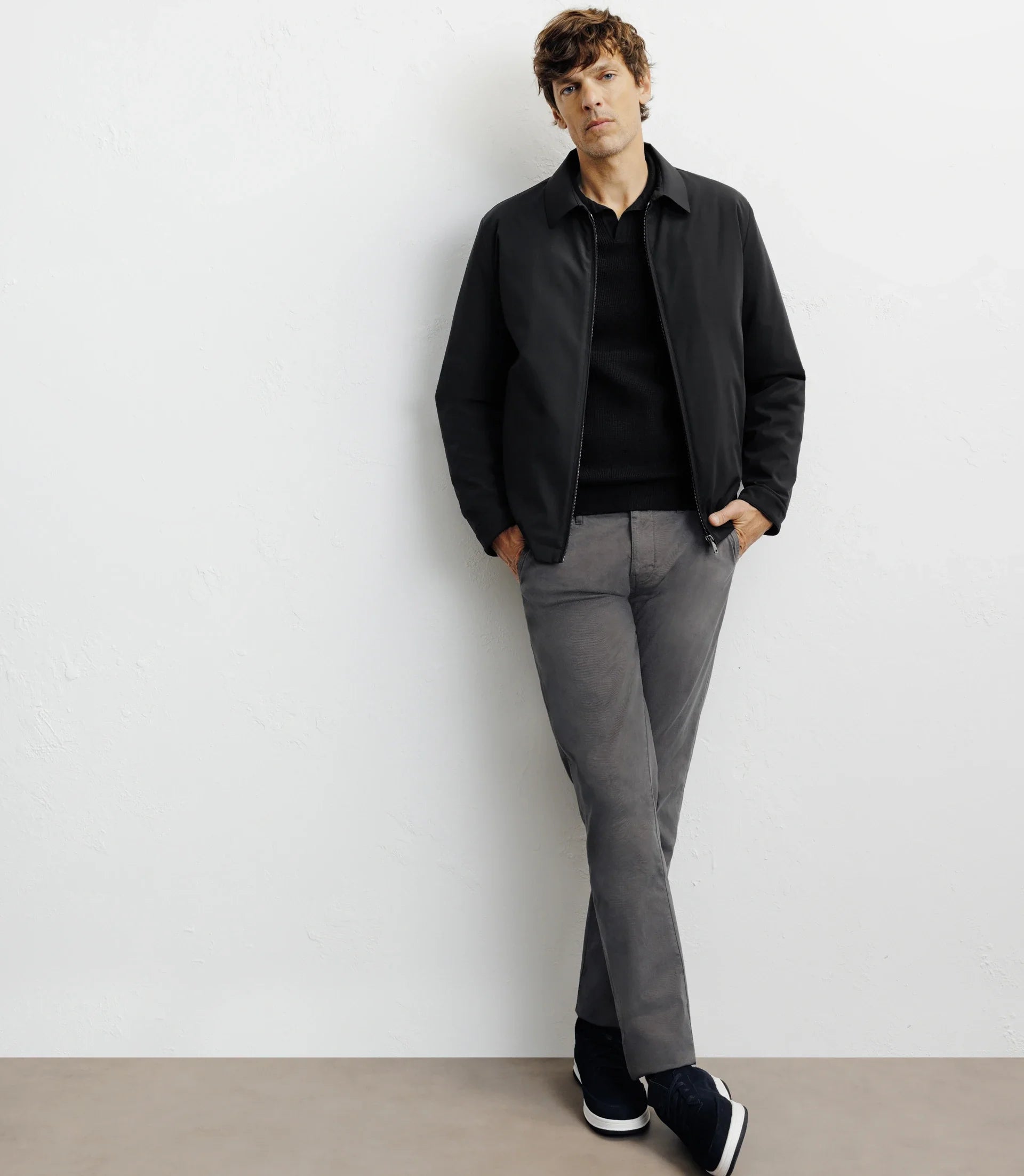Blouson col chemise noir - IZAC