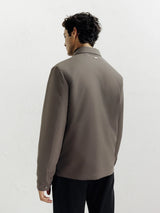 Blouson col chemise taupe - IZAC