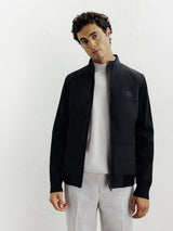 Blouson bi - matière noir - IZAC