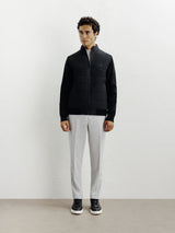 Blouson bi - matière noir - IZAC