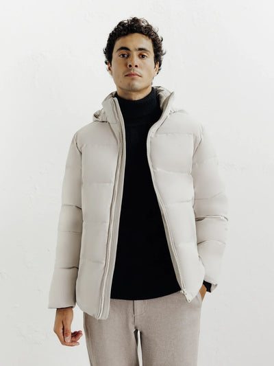 Doudoune courte mastic - IZAC