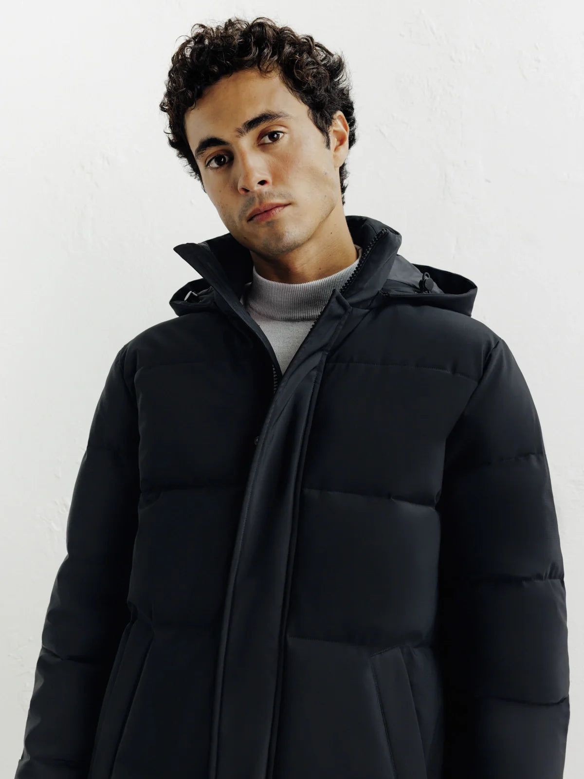 Doudoune longue noire - IZAC