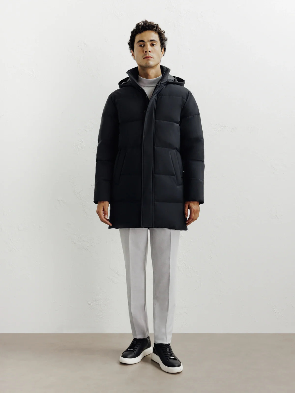 Doudoune longue noire - IZAC