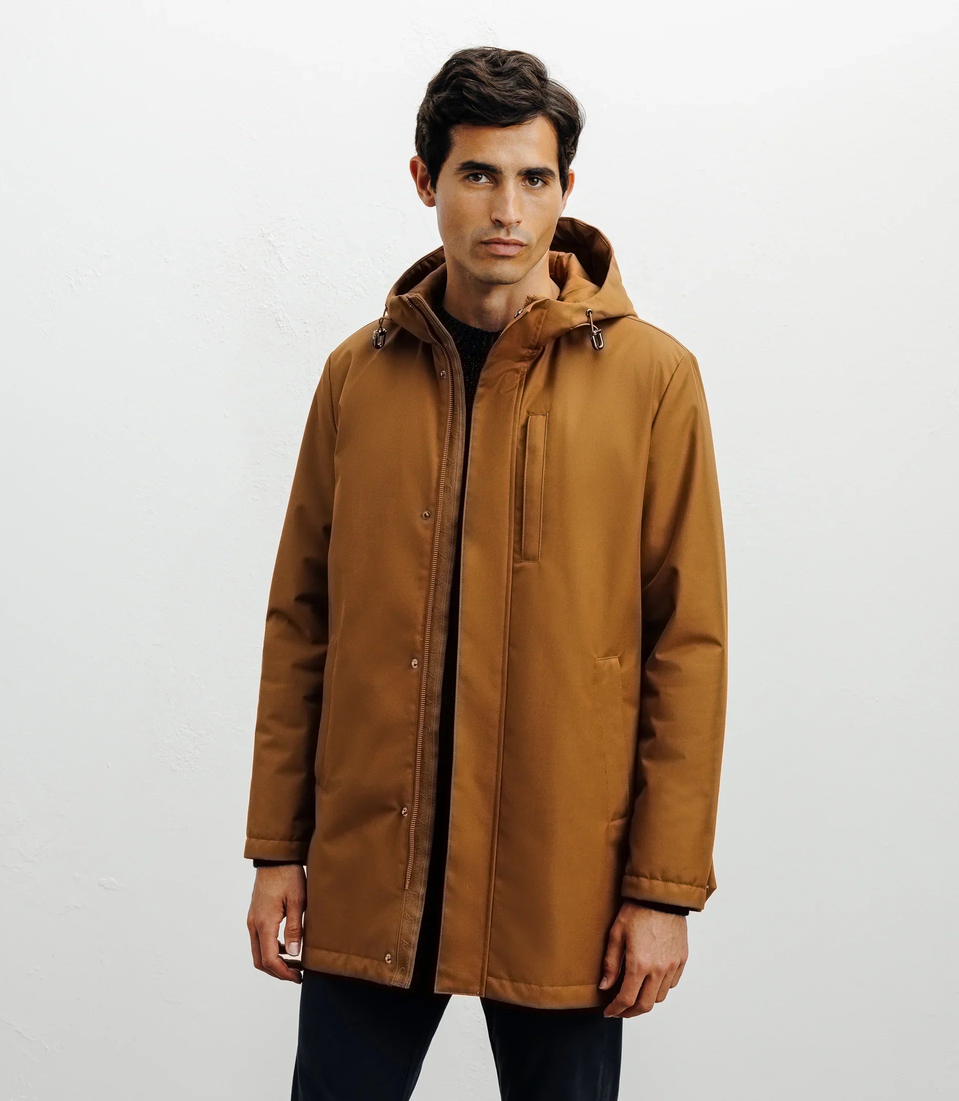 Parka légère à capuche camel - IZAC