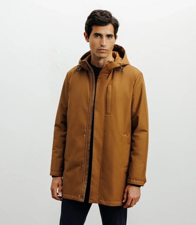 Parka légère à capuche camel - IZAC