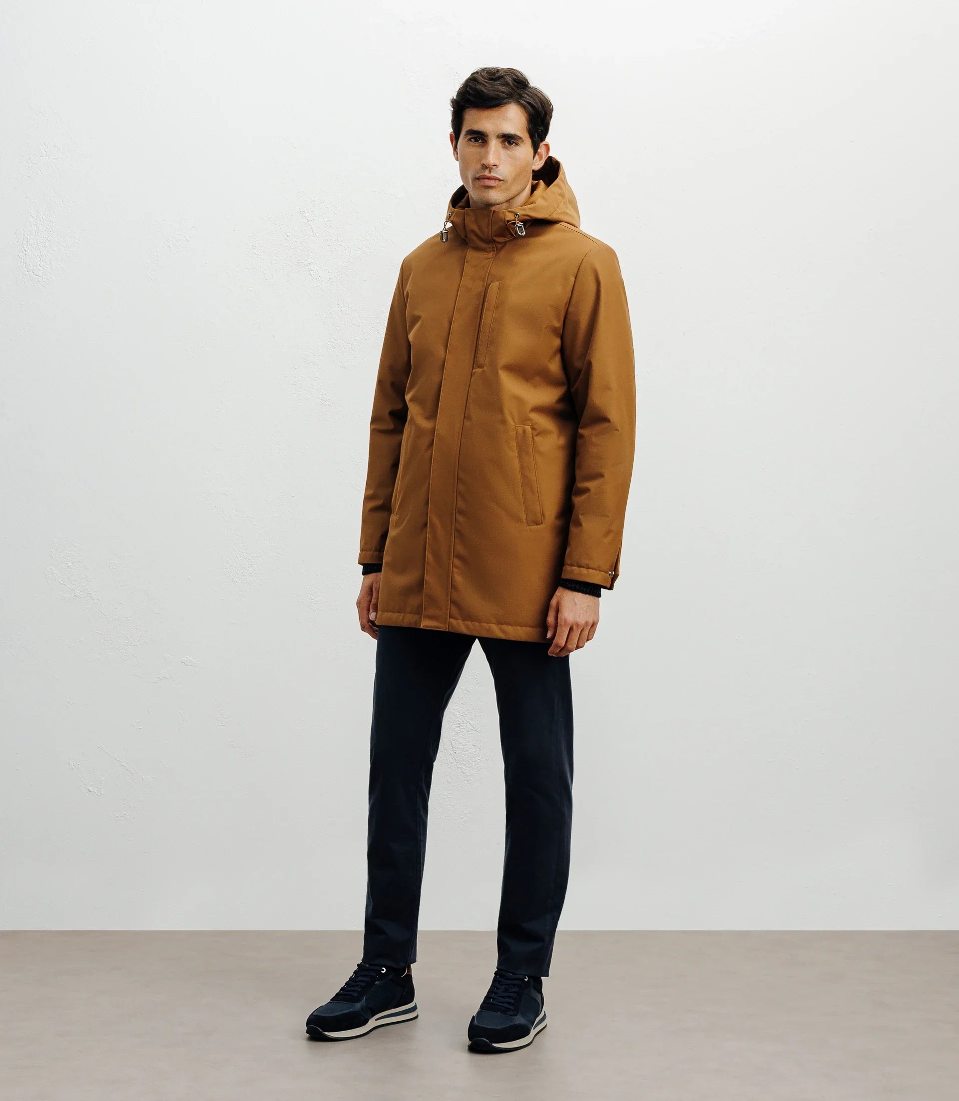 Parka légère à capuche camel - IZAC