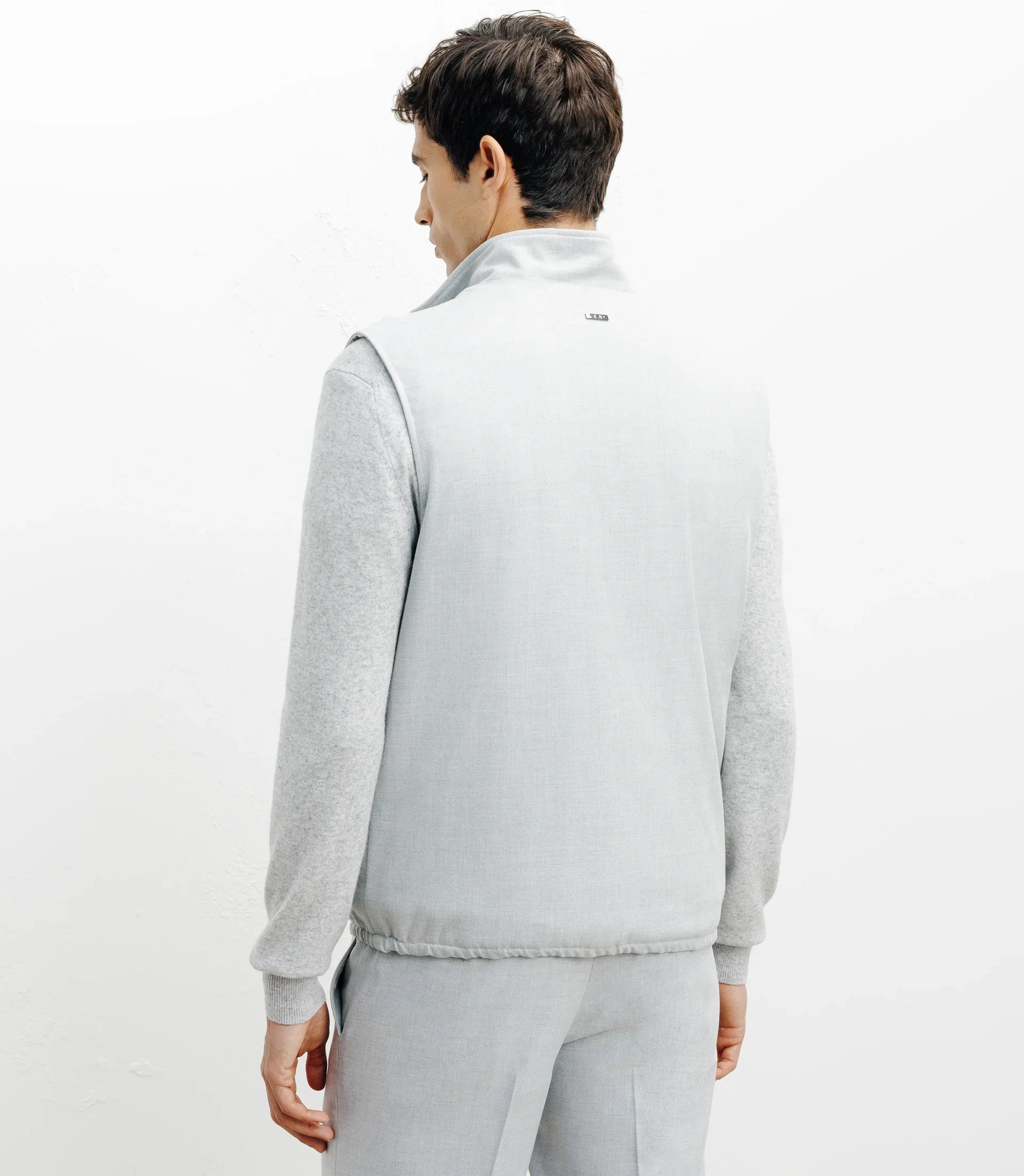 Doudoune sans manches gris clair - IZAC