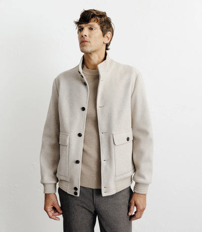 Blouson col montant beige - IZAC