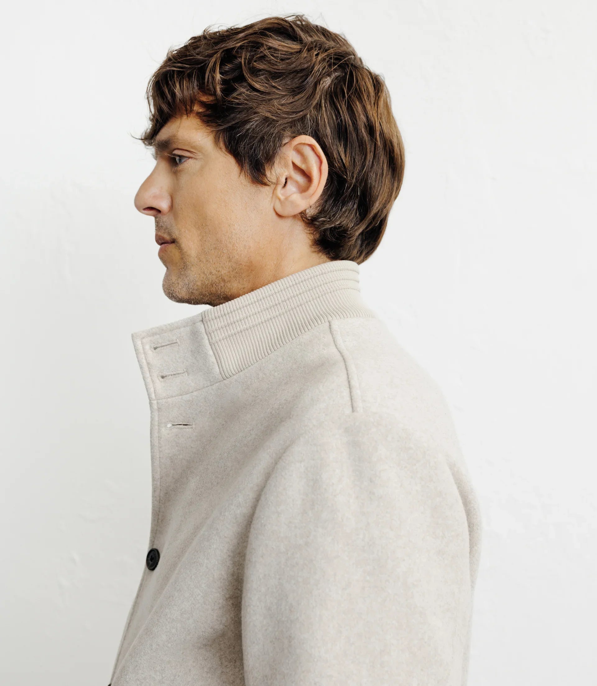 Blouson col montant beige - IZAC