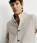 Blouson col montant beige - IZAC