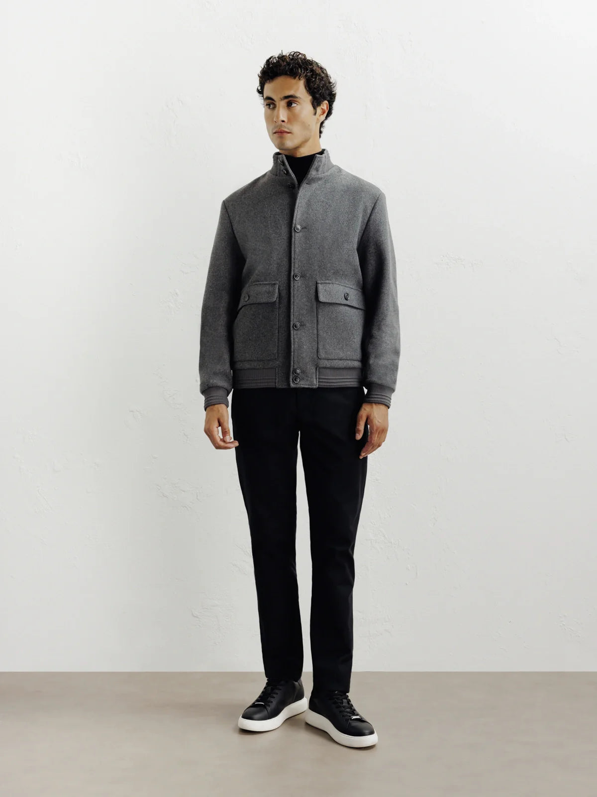 Blouson col montant gris - IZAC