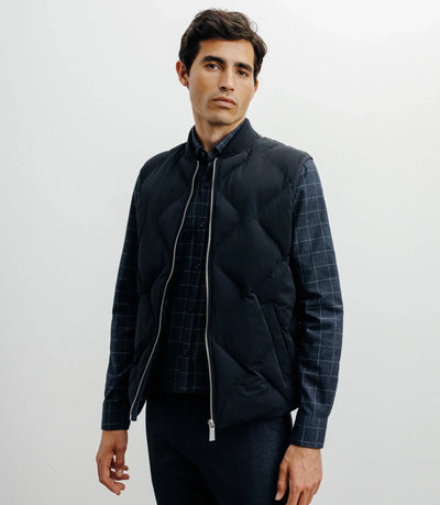 Doudoune sans manches marine - IZAC