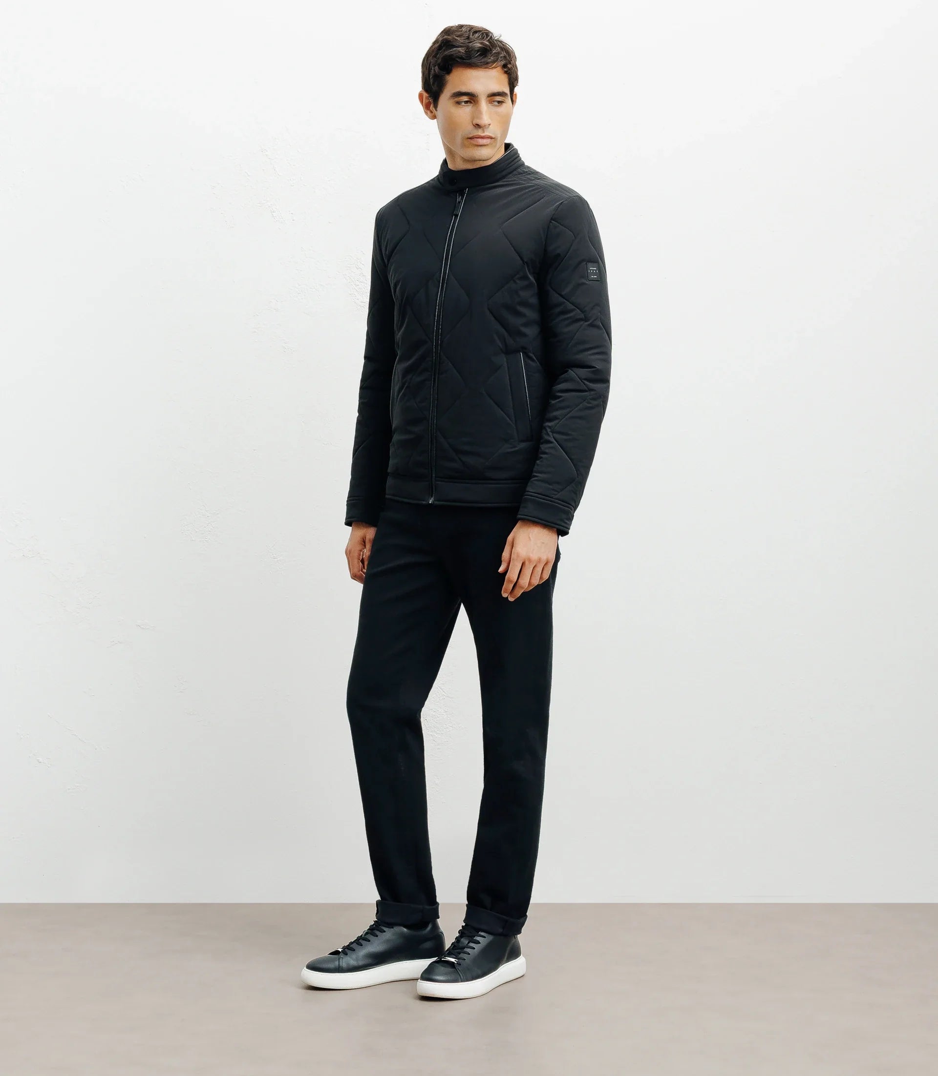 Blouson col motard noir - IZAC