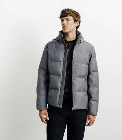 Doudoune courte grise - IZAC