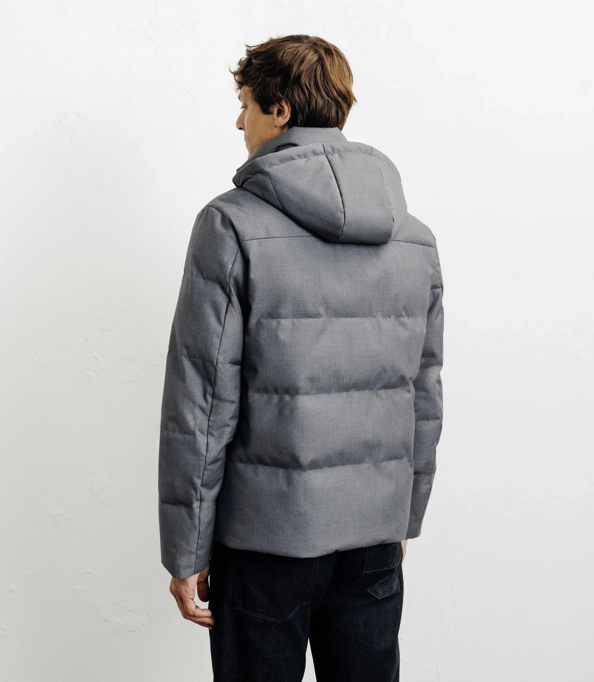 Doudoune courte grise - IZAC