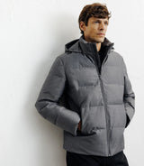 Doudoune courte grise - IZAC