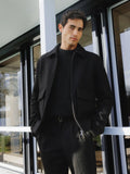 Blouson col chemise noir - IZAC