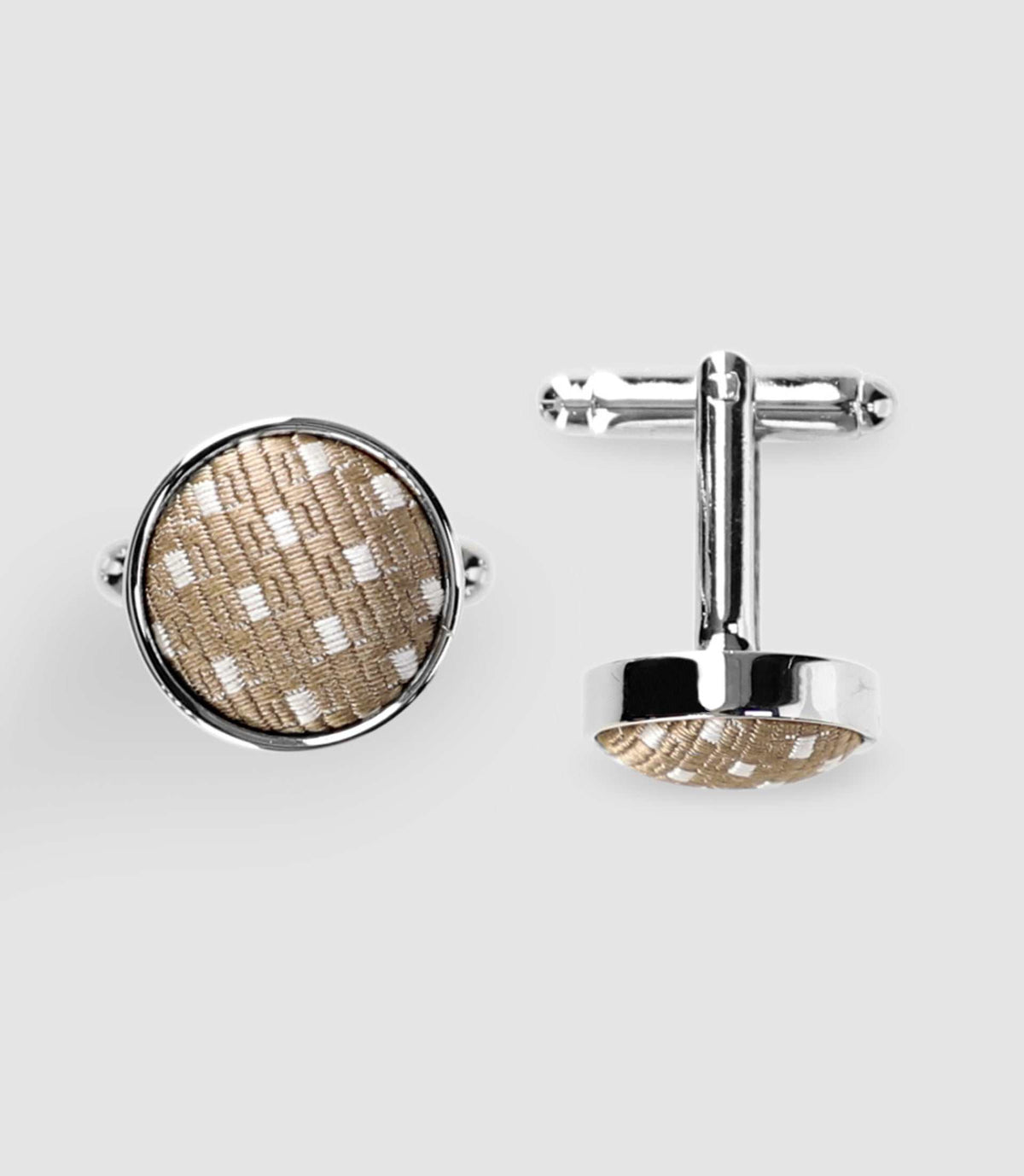 Boutons de manchette beige UGO - IZAC
