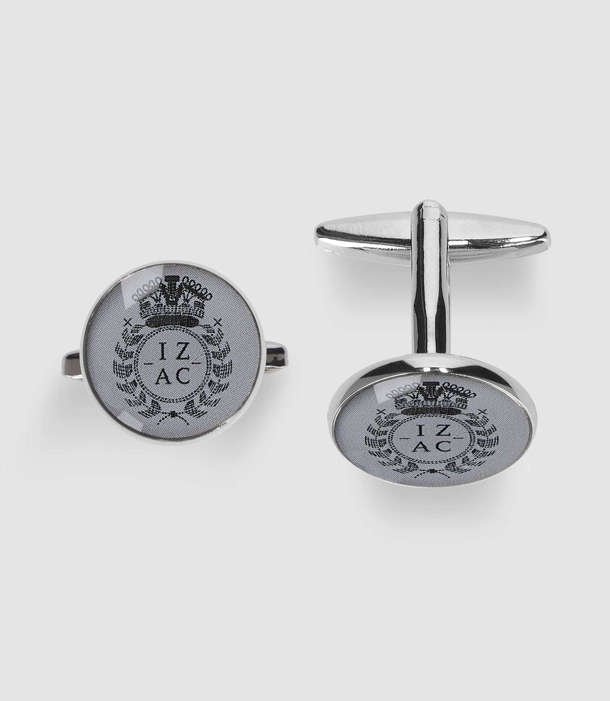 Boutons de manchette métal gris HADEL - IZAC