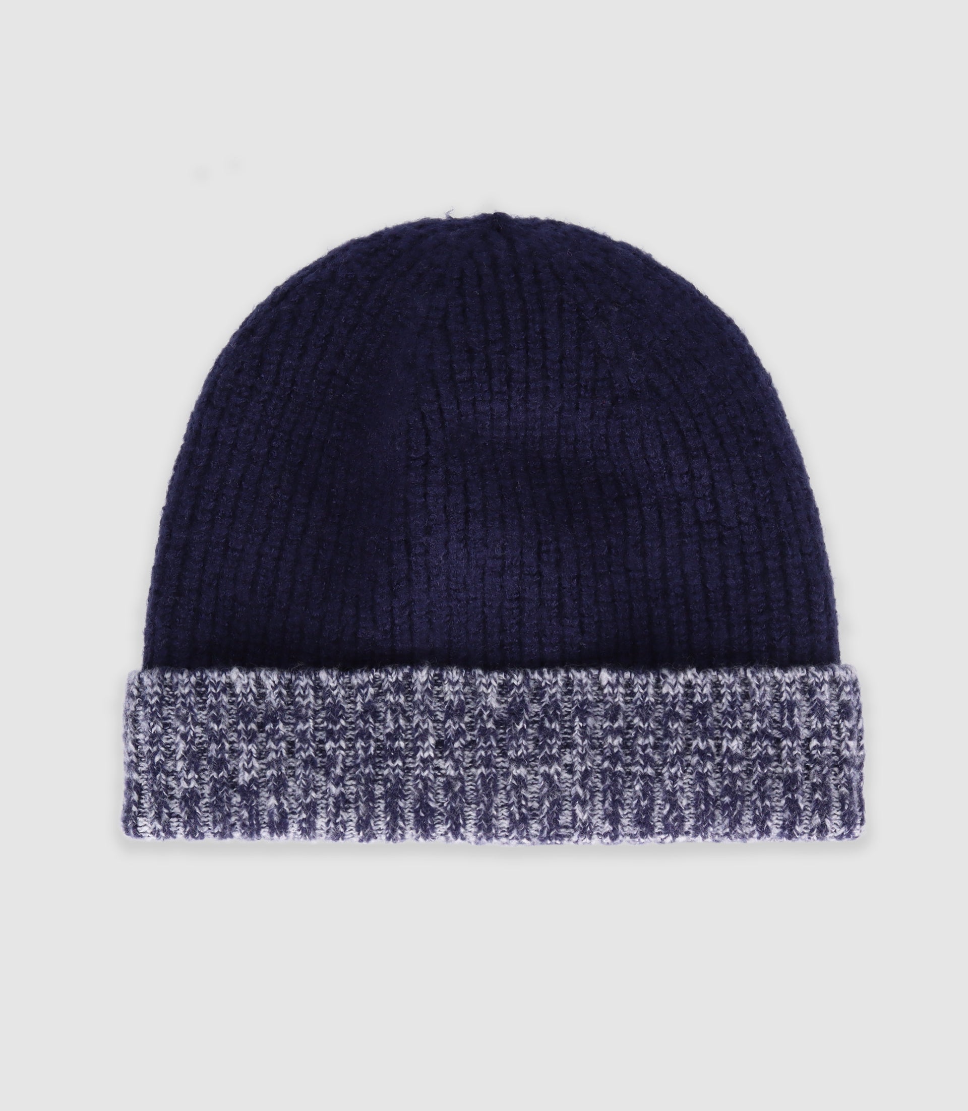 Bonnet avec revers marine - IZAC
