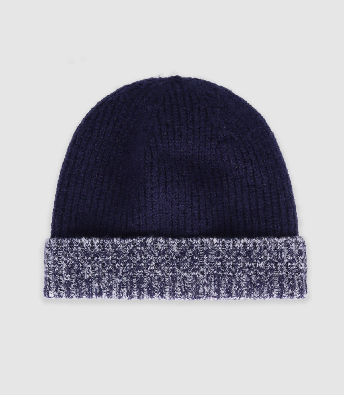 Bonnet avec revers marine - IZAC