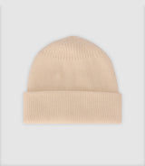 Bonnet en maille avec revers écru - IZAC
