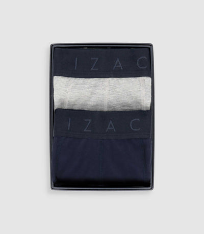 Lot de 2 boxers marine gris chiné KAXE - IZAC