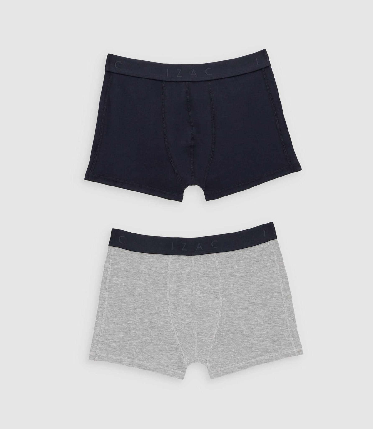 Lot de 2 boxers marine gris chiné KAXE - IZAC