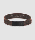 Bracelet en cuir marron GALO - IZAC