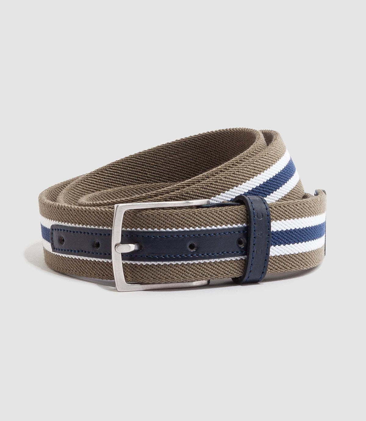 Ceinture ajustable casual kaki - marine "Rapide" - IZAC