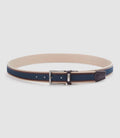 Ceinture ajustable 35mm beige et marine "Natte" - IZAC