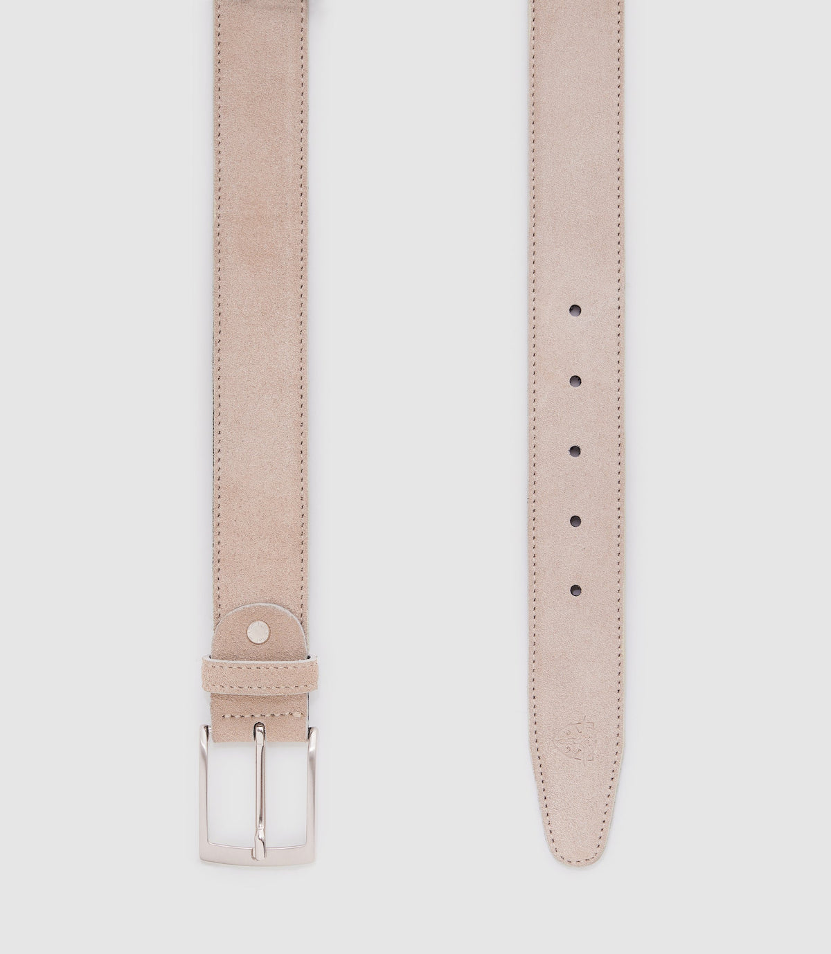 Ceinture 35mm ajustable en cuir beige NANDO - IZAC